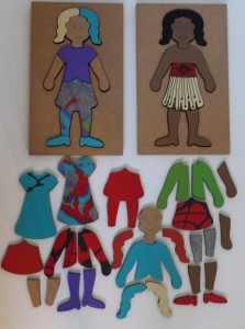 wooden doll dress up